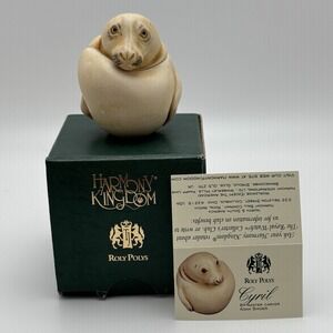 VTG HARMONY KINGDOM ROLY POLY "CYRIL"  SEAL TRINKET BOX  BY ADAM BINDER ~ NEW!